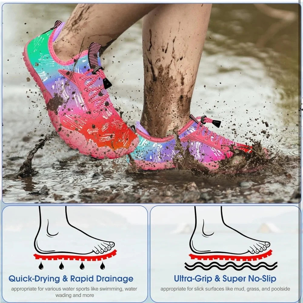 Crova NEW Built-in Heel Grips Water Shoes for Kids Girls